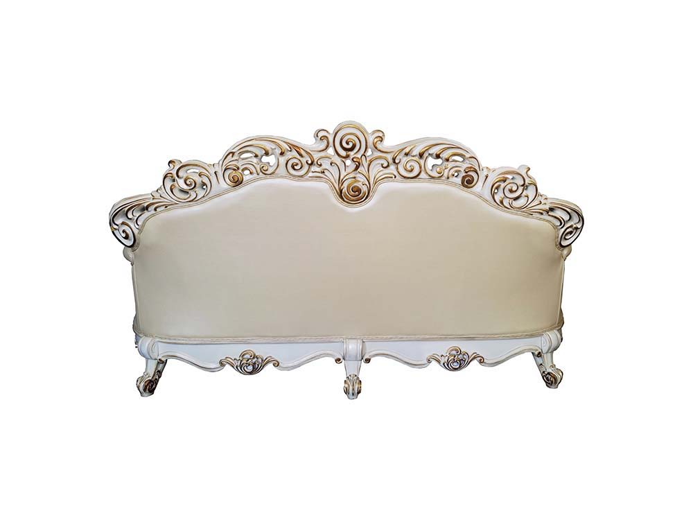 ACME Vendom - Sofa - Champagne PU & Antique Pearl Finsih | Meri Furniture