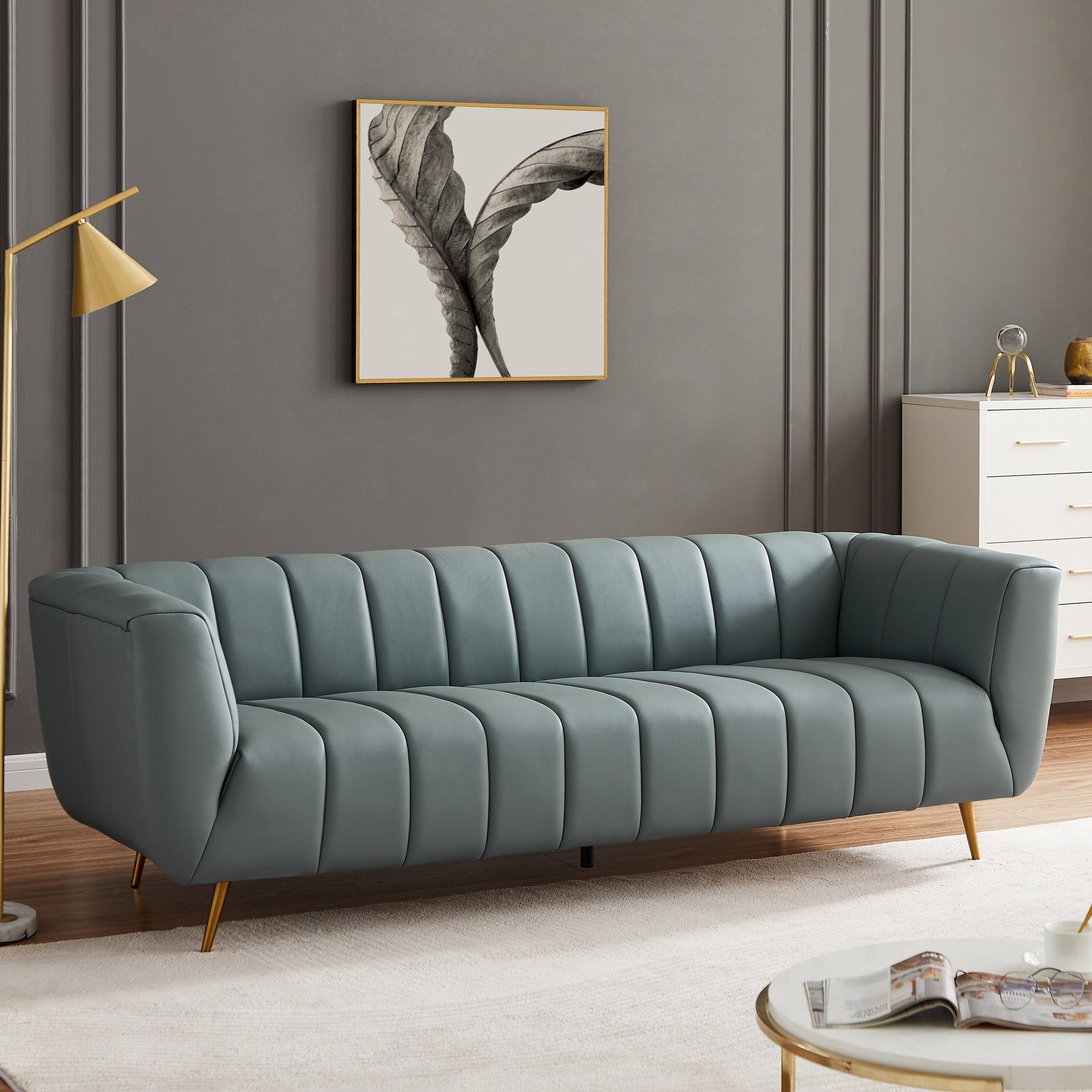 Lamattina - Modern Design Channel Tufted Sofa