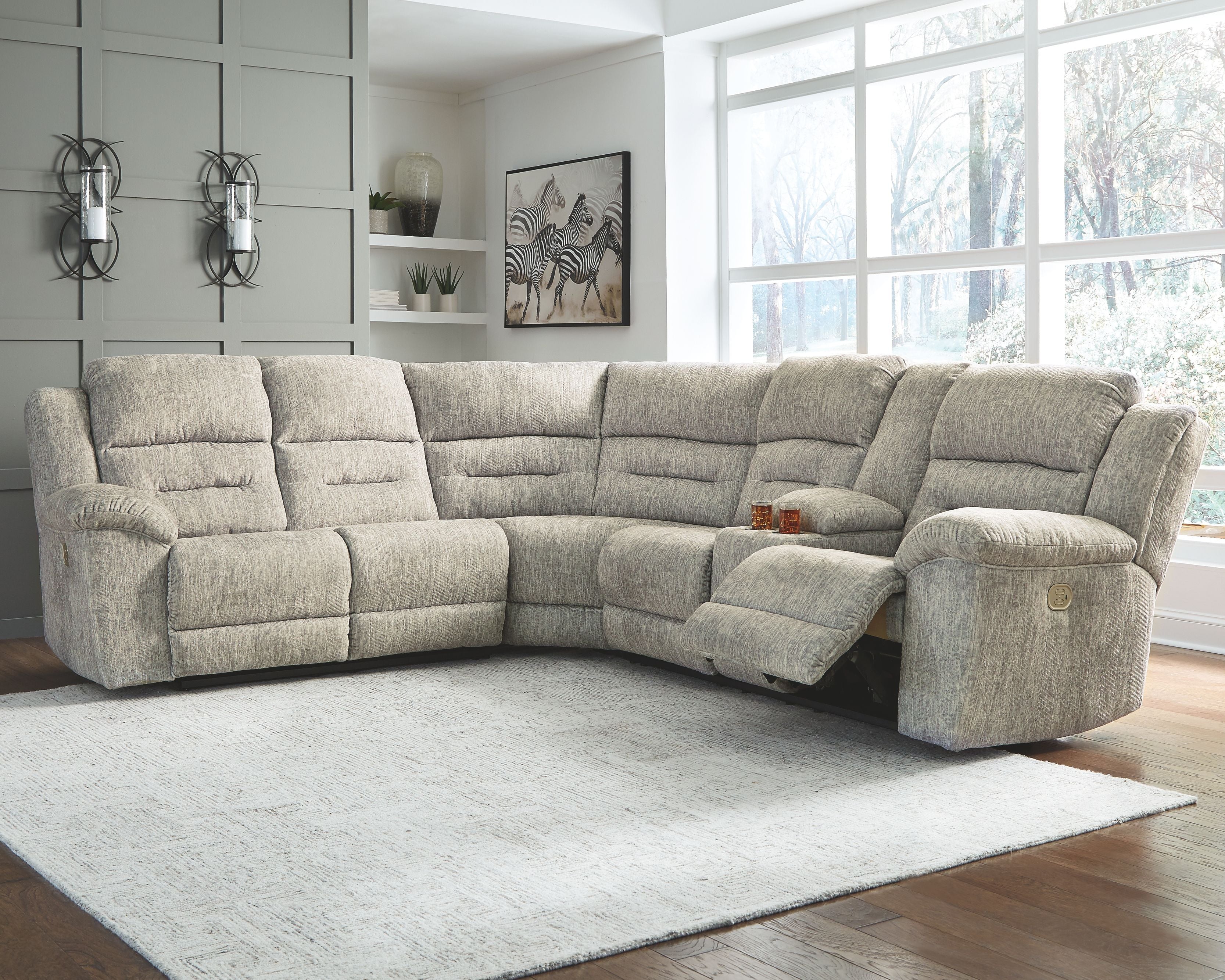 Millennium® by Ashley Family Den - Power Reclining Sectional | Meri Furniture