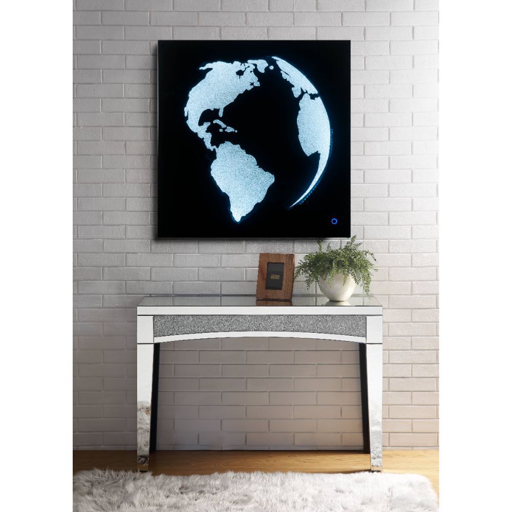 ACME Adamas - Wall Art - Smoky Glass & Faux Crystal | Meri Furniture