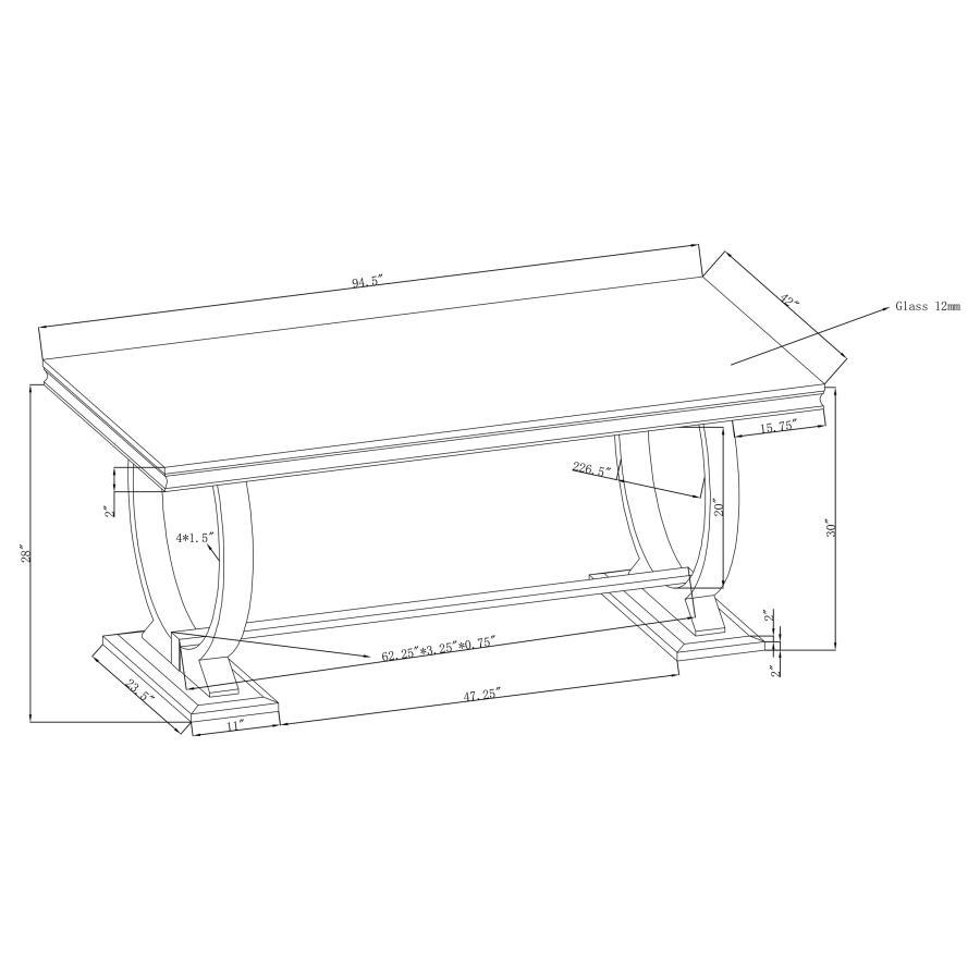 Coaster Fine Furniture Antoine - Rectangle Dining Table | Meri Furniture