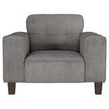 Deerhurst - Upholstered Track Arm Tufted Accent Chair - Charcoal