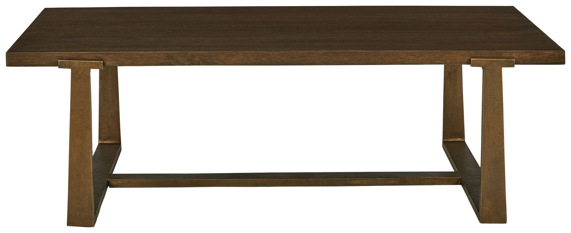 Signature Design by Ashley® Balintmore - Brown / Gold Finish - Rectangular Cocktail Table | Meri Furniture