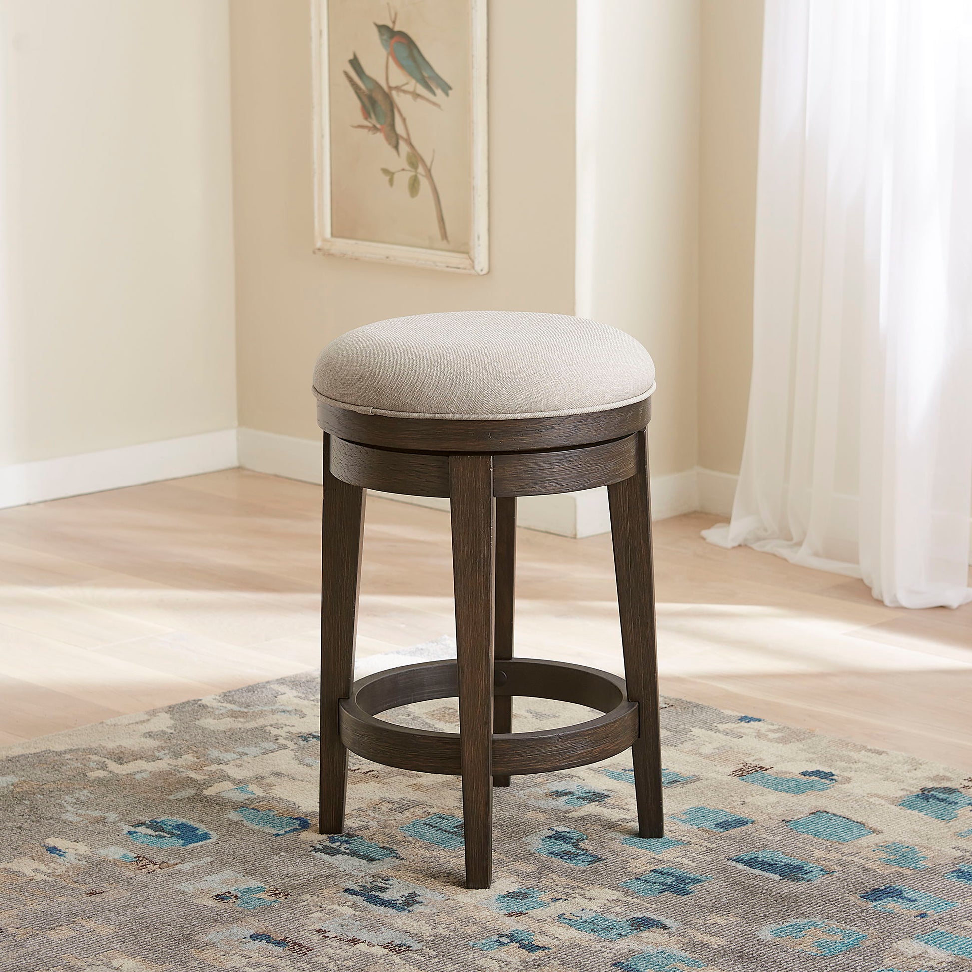 Liberty Furniture Mill Creek - Console Swivel Stool - Dark Brown | Meri Furniture