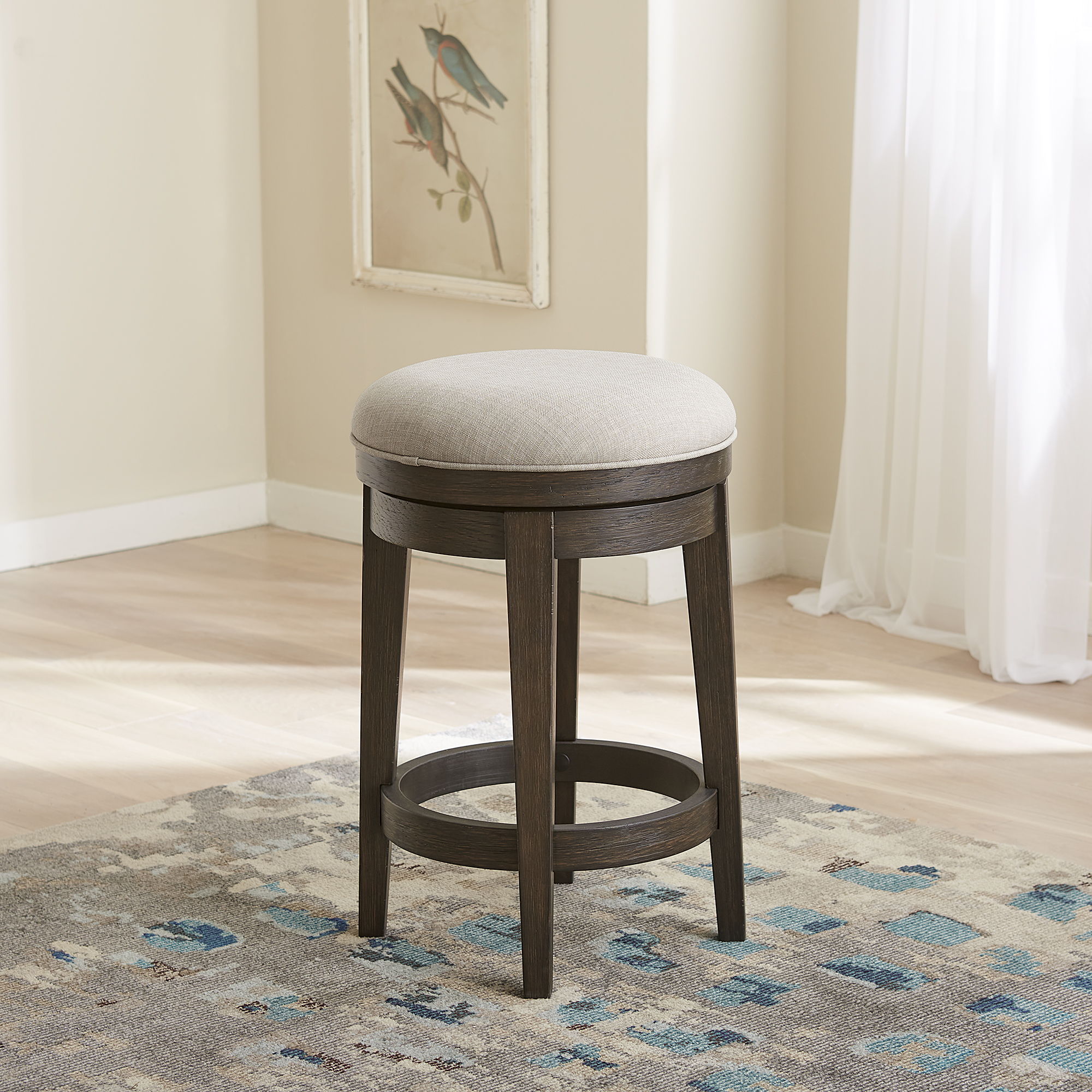 Liberty Furniture Mill Creek - Console Swivel Stool - Dark Brown | Meri Furniture