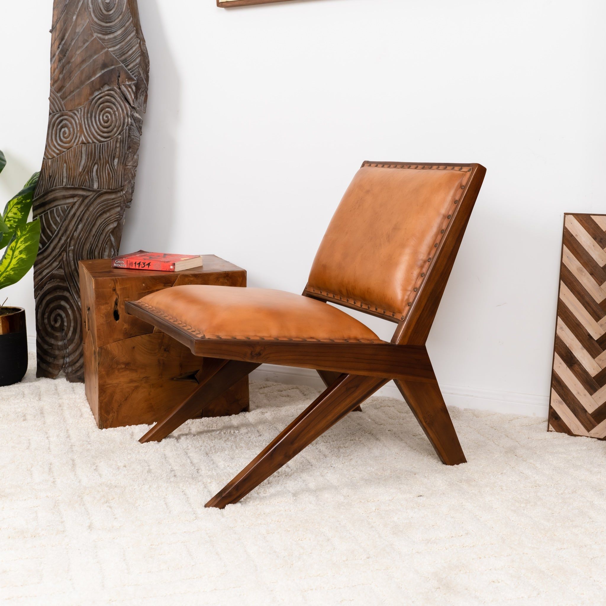 Colin - Lounge Chair - Brown / Tan