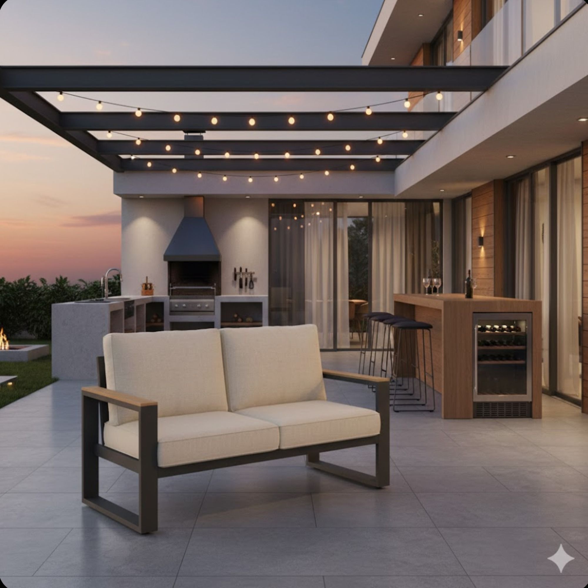 All-Weather Loveseat Sofa With Thick Cushions