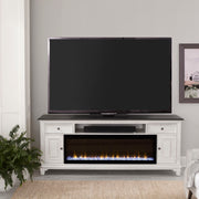Liberty Furniture Allyson Park - 80" Console With Fire - White | Meri Furniture