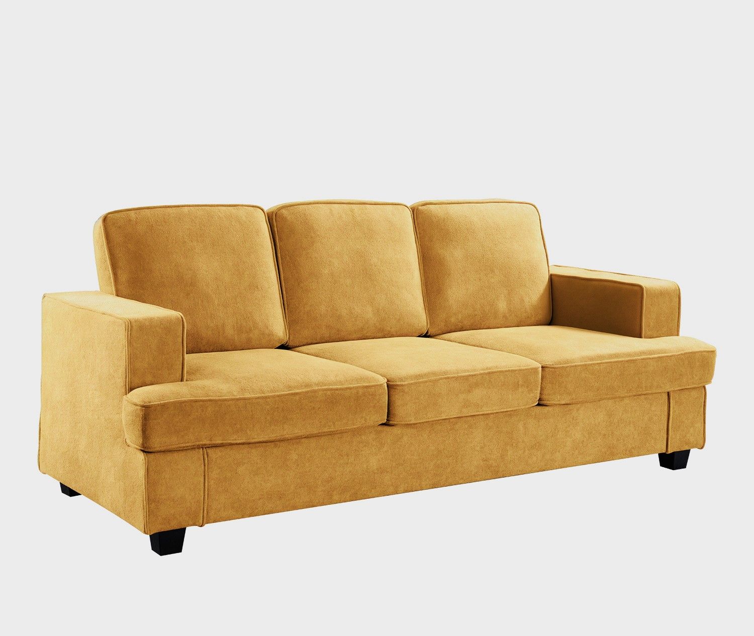 Modern Sofa, Comfortable 3 Seater Couch With Deep Seating, Loose Back Cushions, Wide Arms