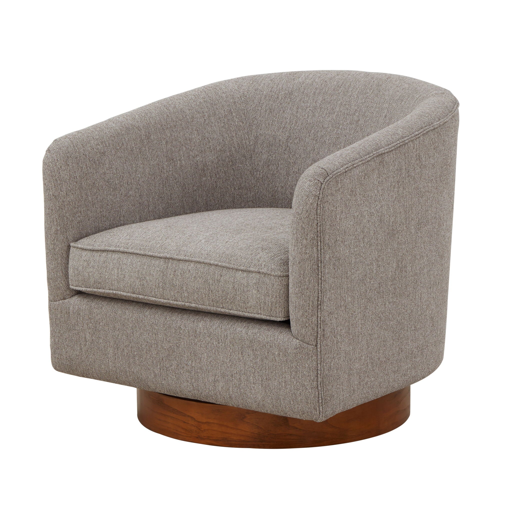 Miramar - Swivel Barrel Chair With Wooden Base