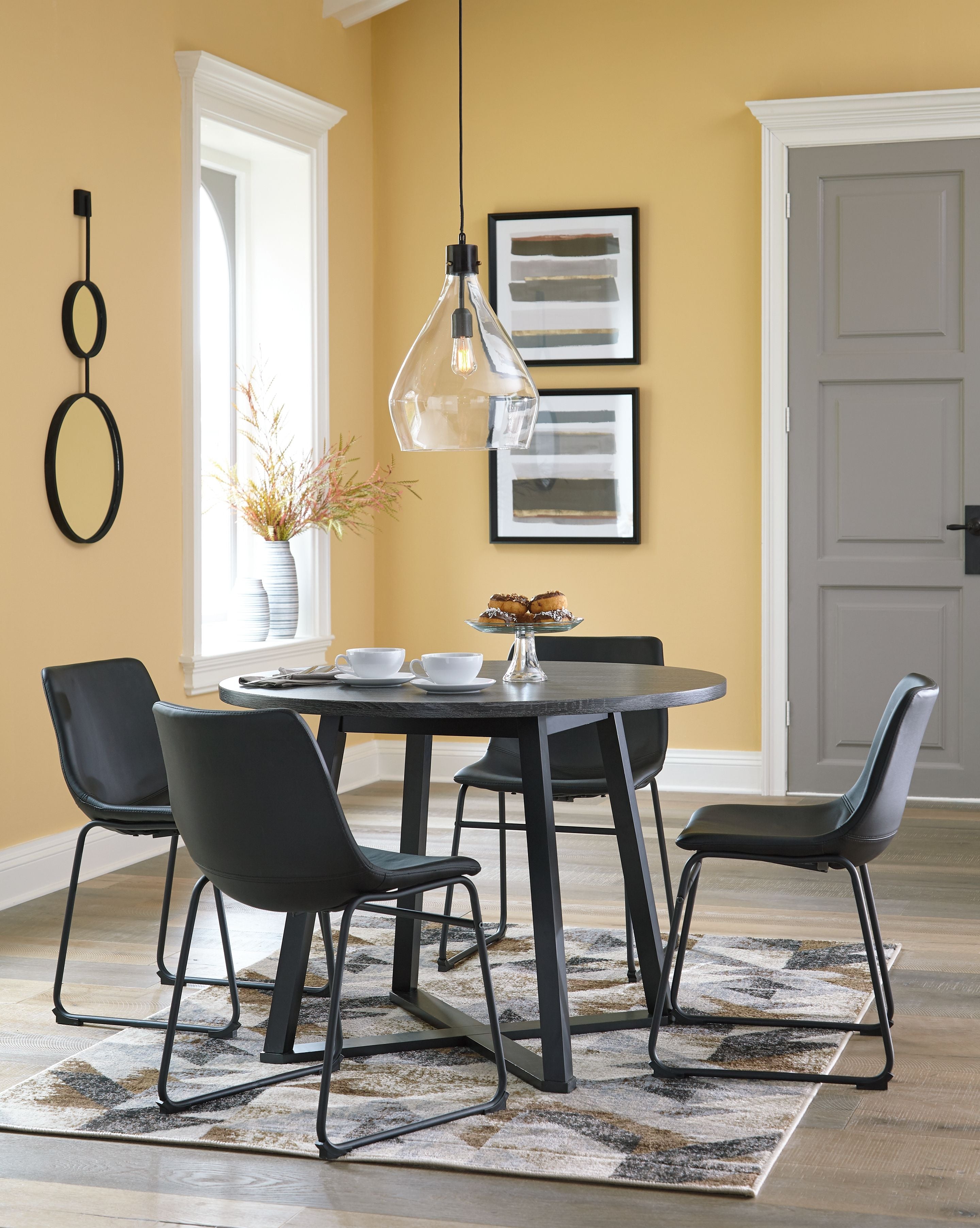 Signature Design by Ashley® Centiar - Round Dining Table Set | Meri Furniture