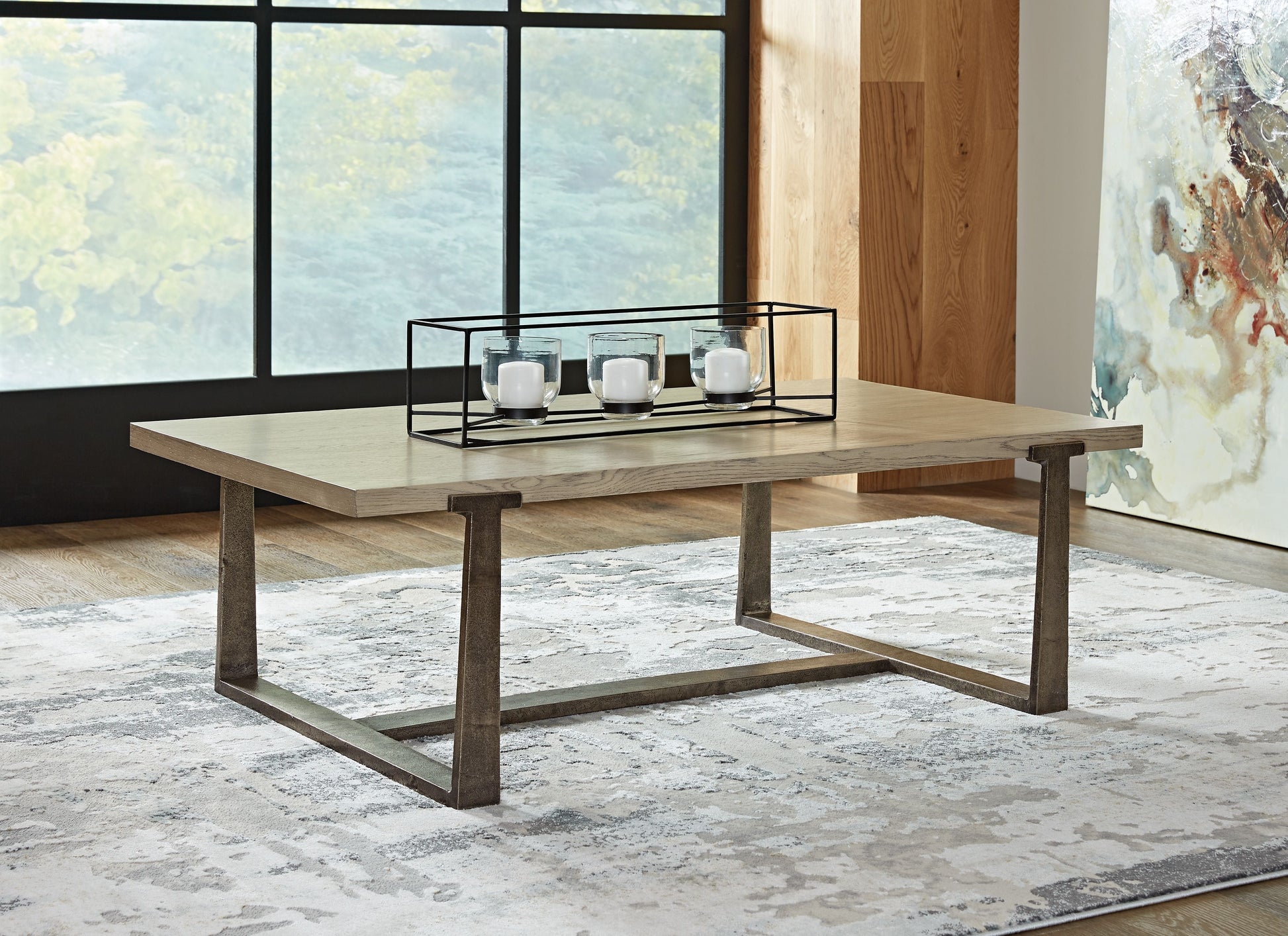 Signature Design by Ashley® Dalenville - Gray - Rectangular Cocktail Table | Meri Furniture