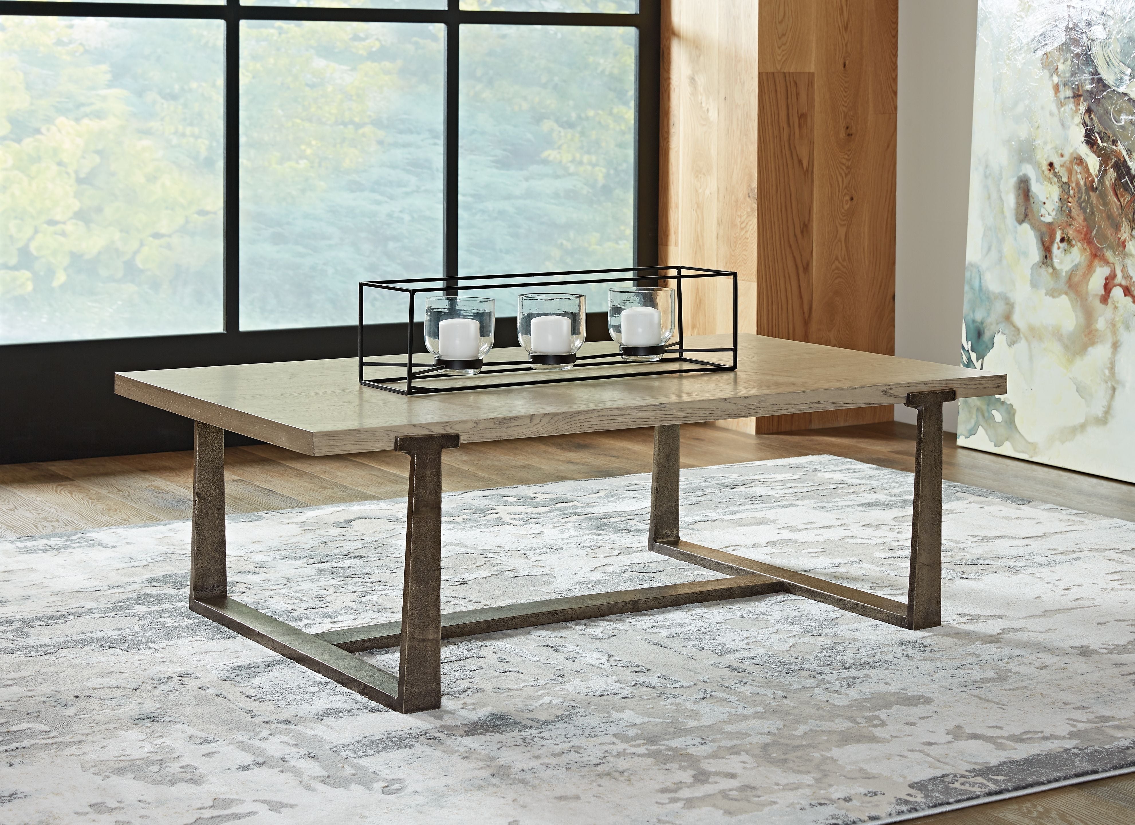 Signature Design by Ashley® Dalenville - Gray - Rectangular Cocktail Table | Meri Furniture