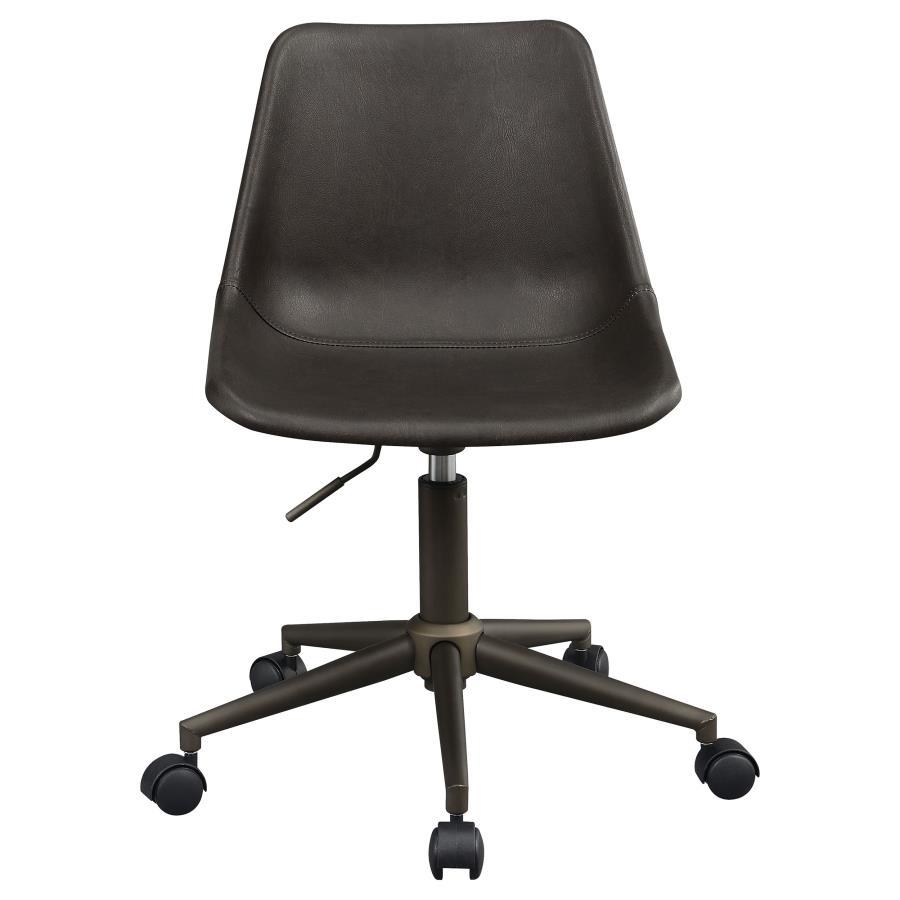 Coaster Fine Furniture Carnell - Upholstered Adjustable Home Office Desk Chair - Brown | Meri Furniture