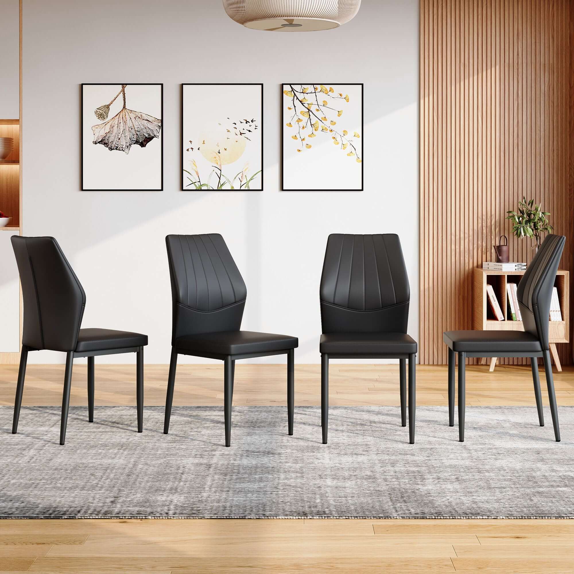 Dining Chairs With Shell Pattern, Comfort And Style