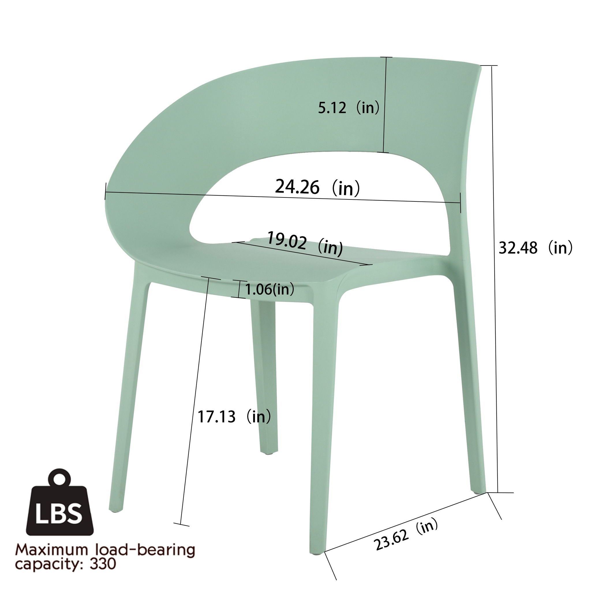 4 Piece Set Of Modern Designed Single Chairs With Round Table