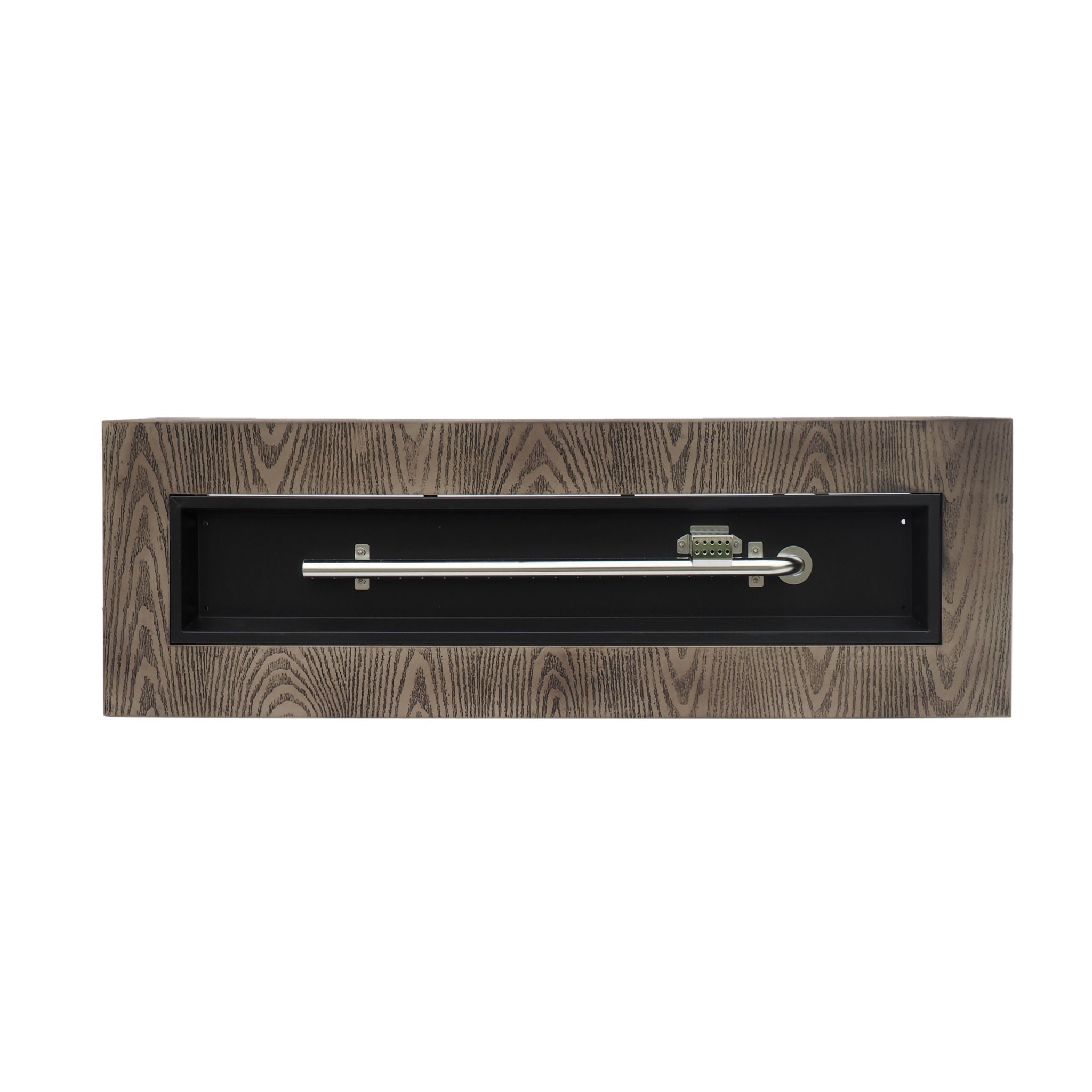 Wellington Square Iron Fire Pit With Wood Pattern Design And 50,000 Btu Output