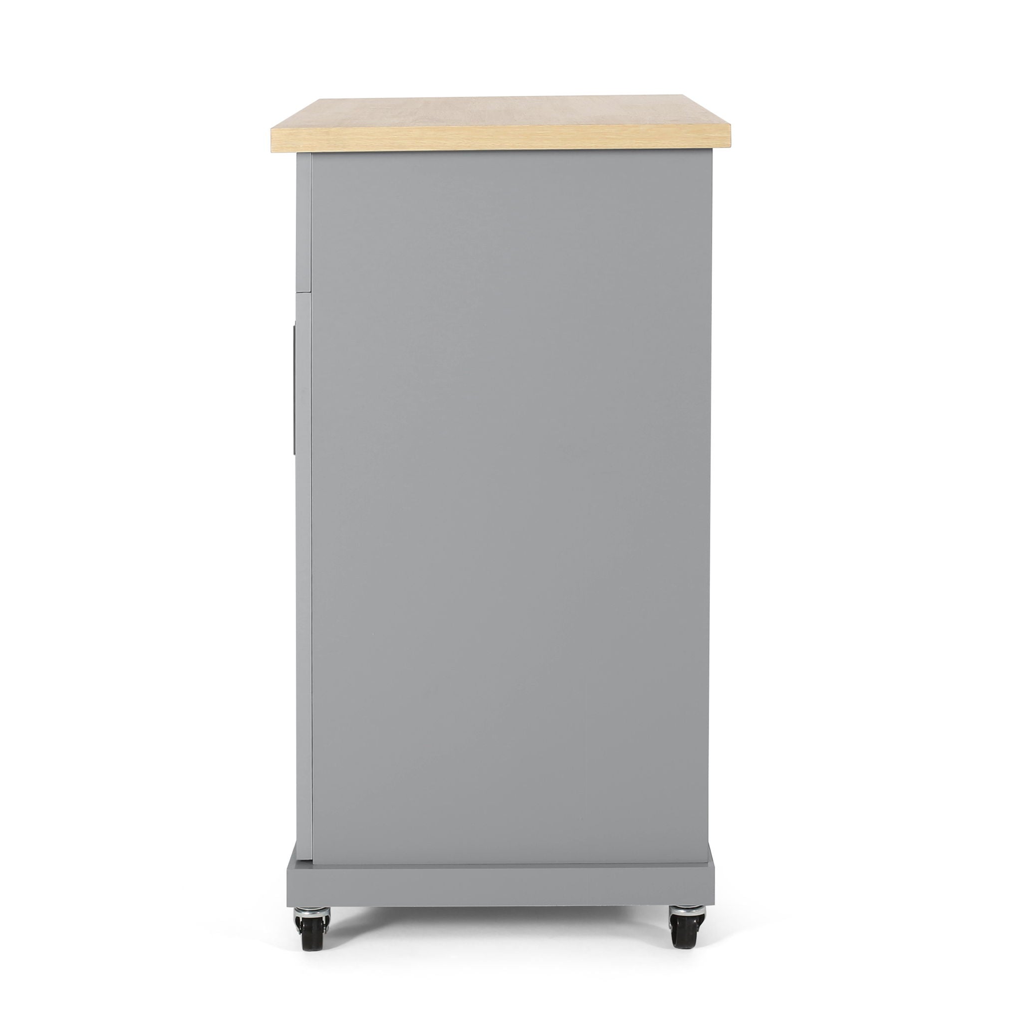 Negley - Contemporary Kitchen Cart With Wheels - Gray
