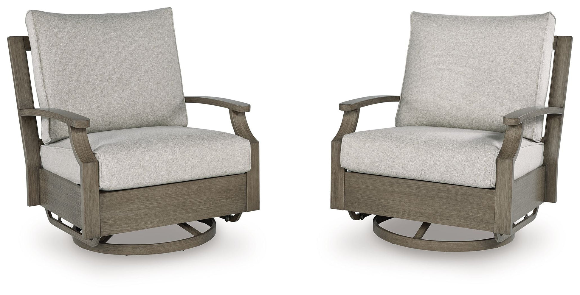 Signature Design by Ashley® Rainier Ranch - Brown / Beige - Swivel Glider Chair With Cushion | Meri Furniture
