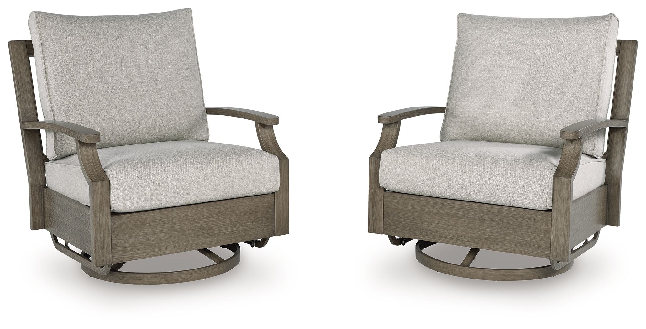 Signature Design by Ashley® Rainier Ranch - Brown / Beige - Swivel Glider Chair With Cushion | Meri Furniture