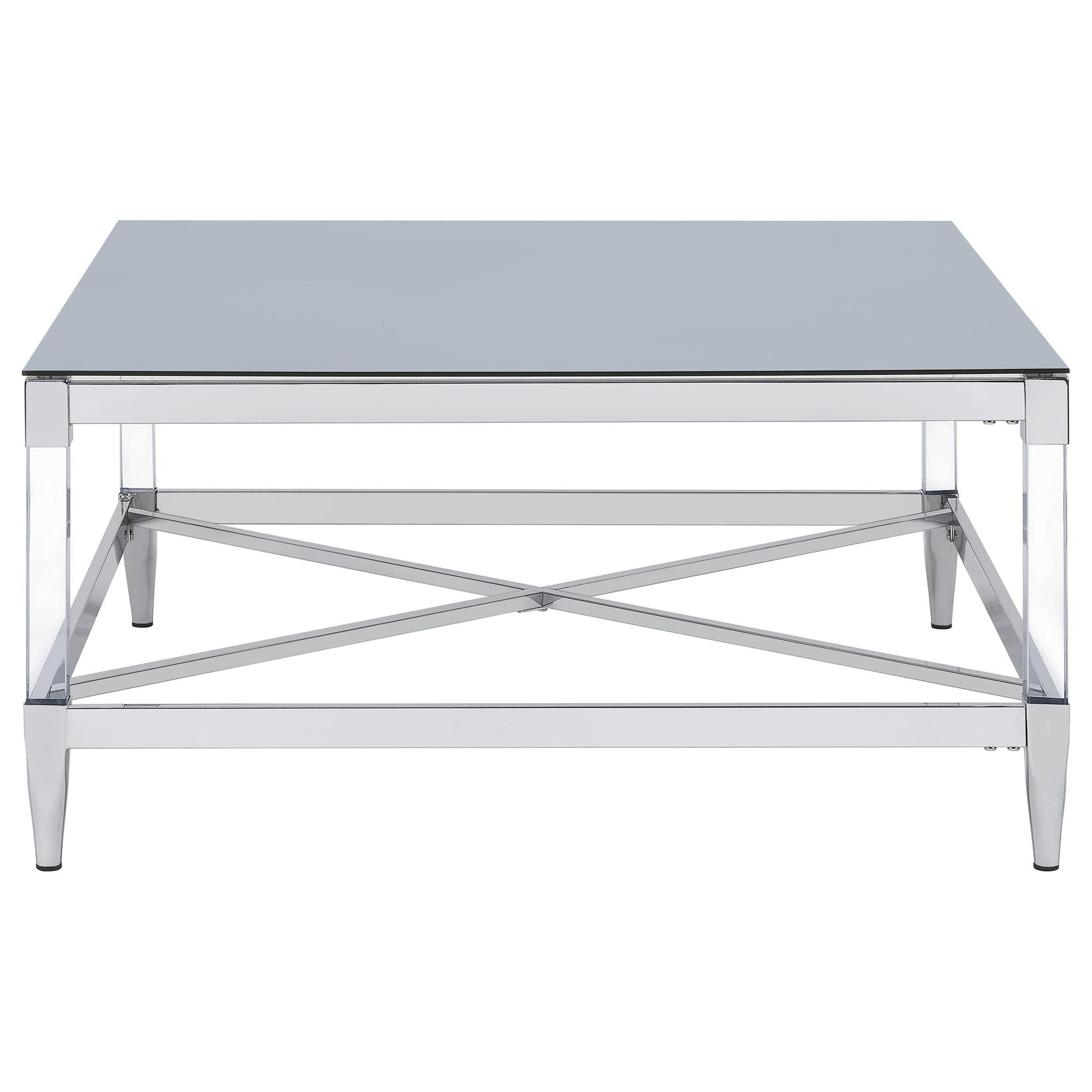 Lindley 2-piece Square Coffee and End Table Set Chrome