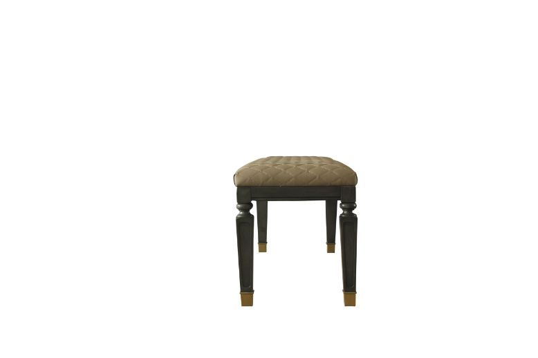 ACME House - Marchese Bench - Tan PU & Tobacco Finish | Meri Furniture
