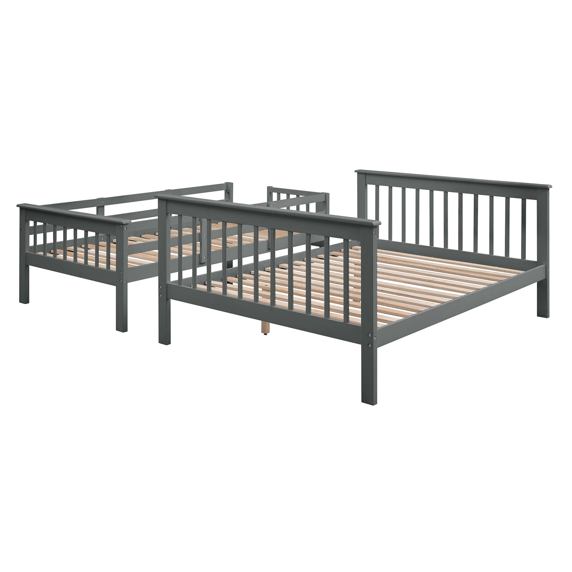 Stairway Bunk Bed With Storage And Guard Rail For Bedroom
