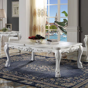 ACME Dresden Coffee Table - Bone White Finish | Meri Furniture
