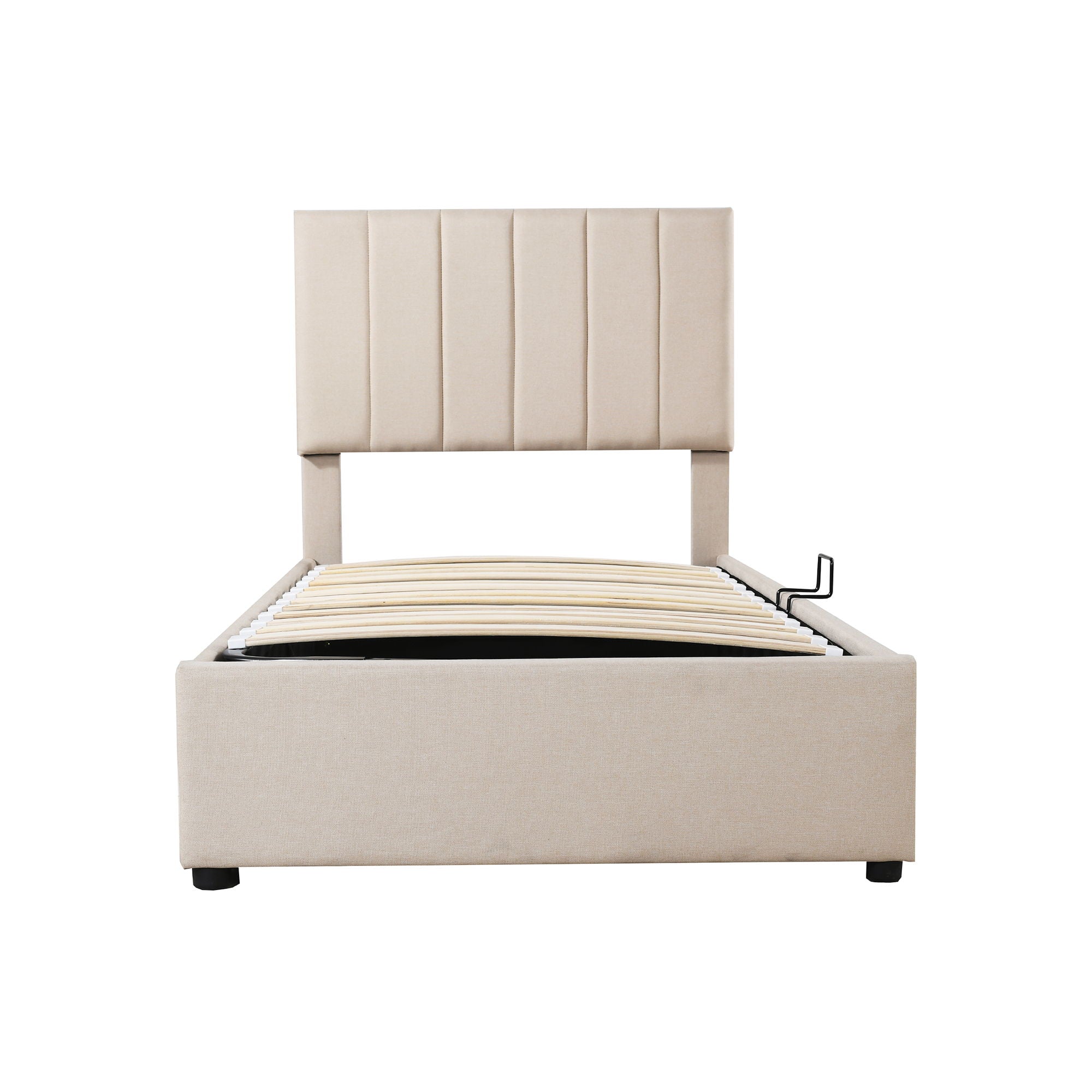 Upholstered Platform Bed With A Hydraulic Storage System
