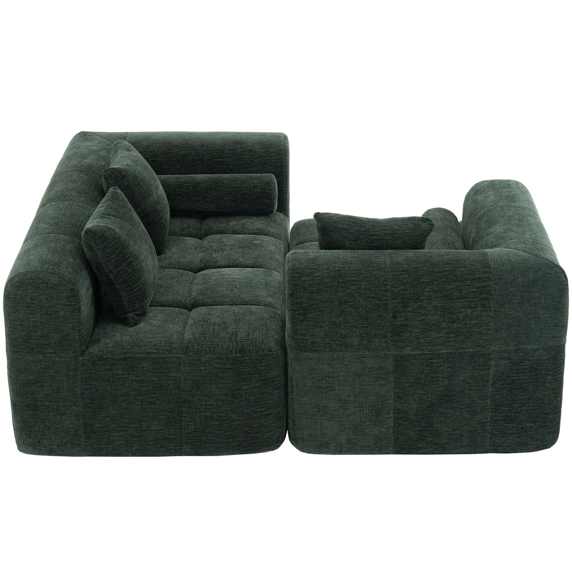 Sectional Free Combined Sofa With 2 Side Pockets