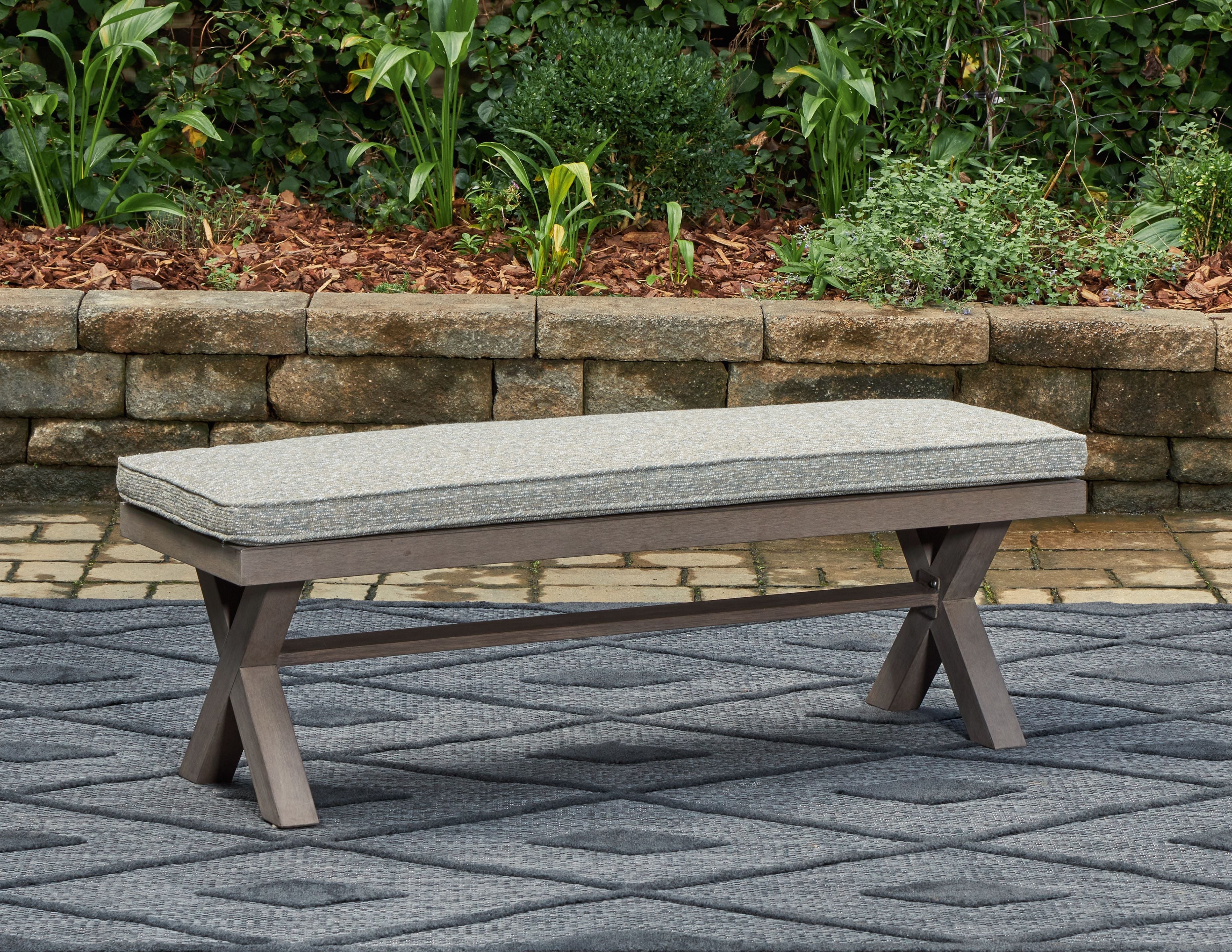 Signature Design by Ashley® Hillside Barn - Gray / Brown - Bench With Cushion | Meri Furniture