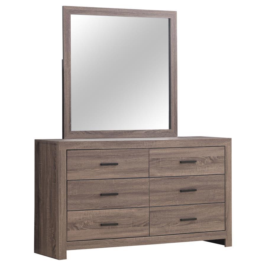 Coaster Fine Furniture Brantford - 6-Drawer Dresser With Mirror | Meri Furniture