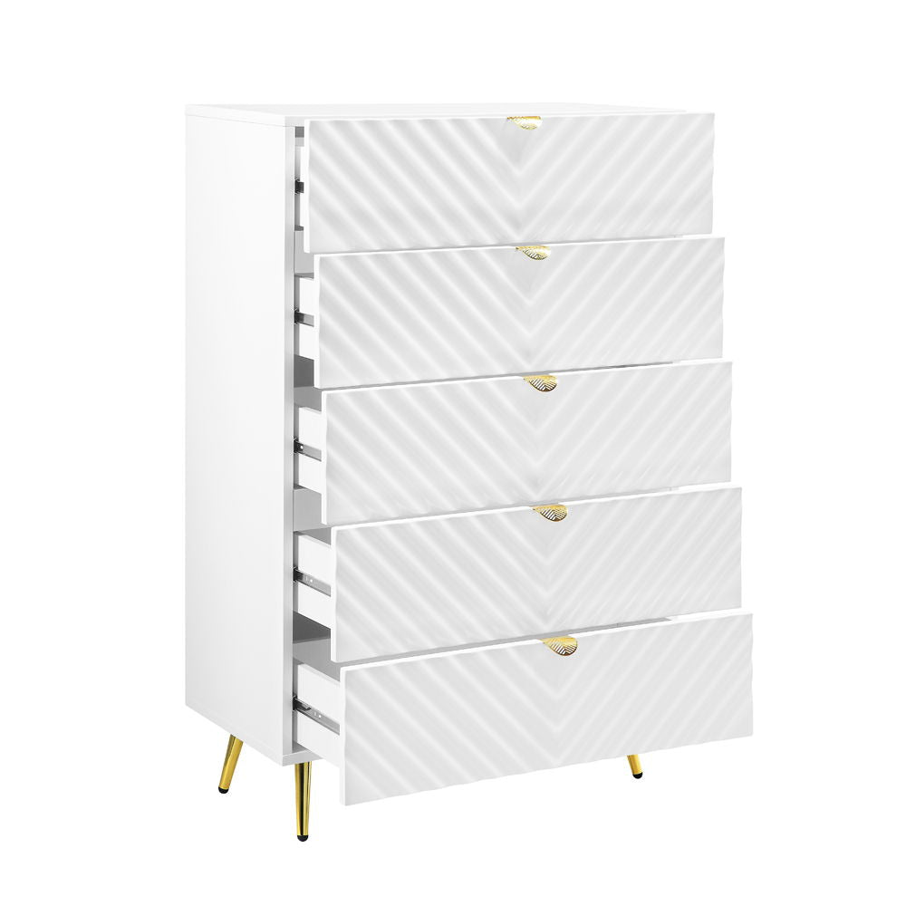 ACME Gaines - Chest - White High | Meri Furniture