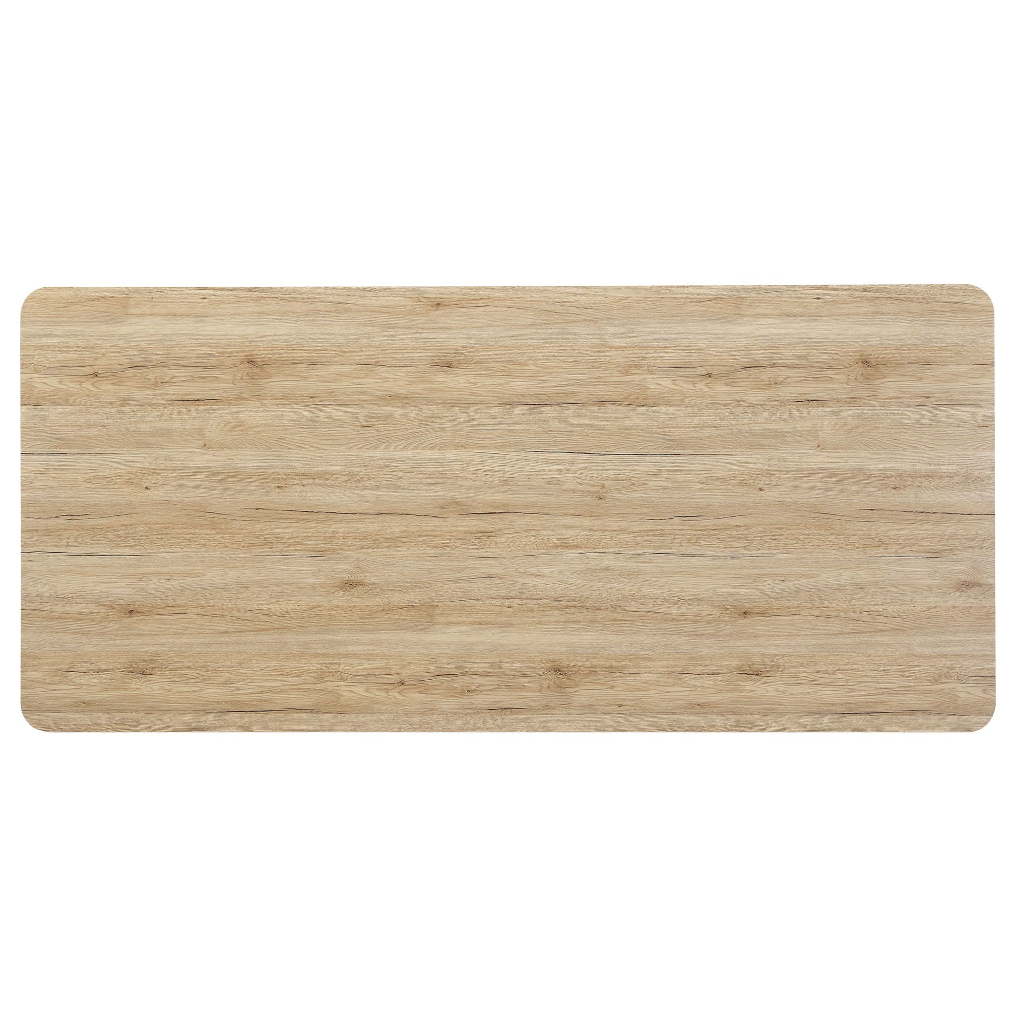 Galahan - Rectangular Dining Table With Twisted Pedestal Base - Oak