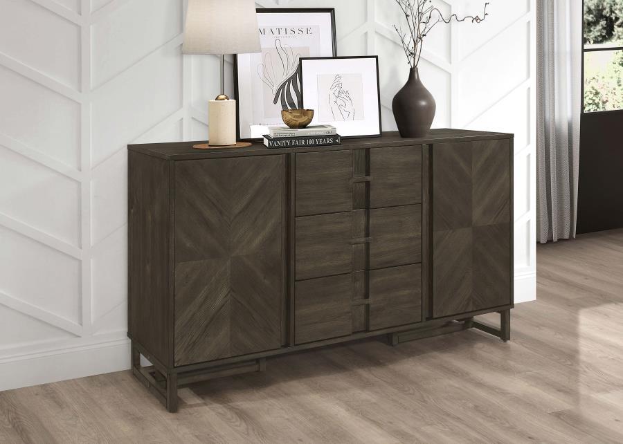Coaster Fine Furniture Kelly - 3-Drawer Storage Dining Sideboard Buffet - Dark Gray | Meri Furniture
