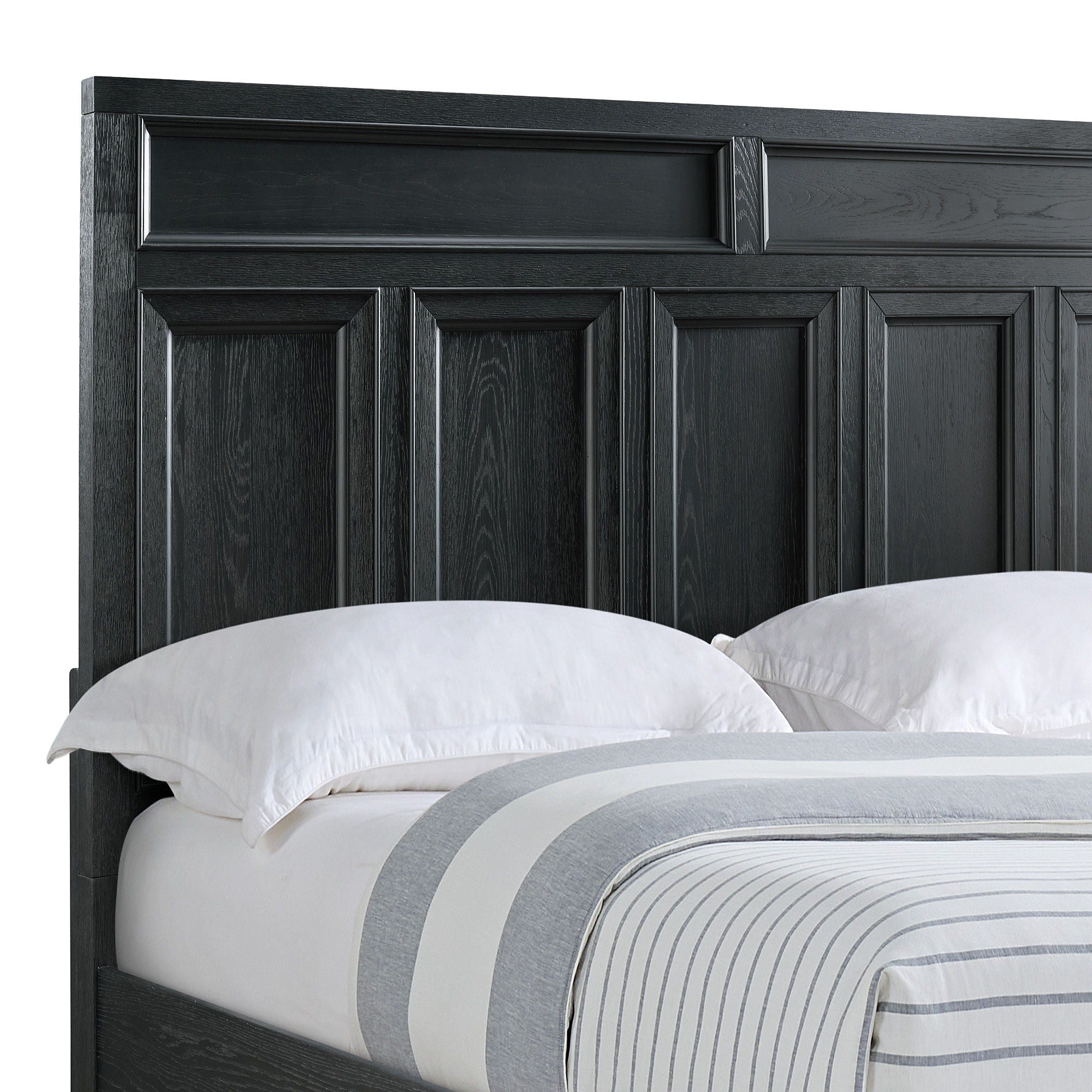 Storage Bed With Panel Headboard And Spacious Footboard Drawers
