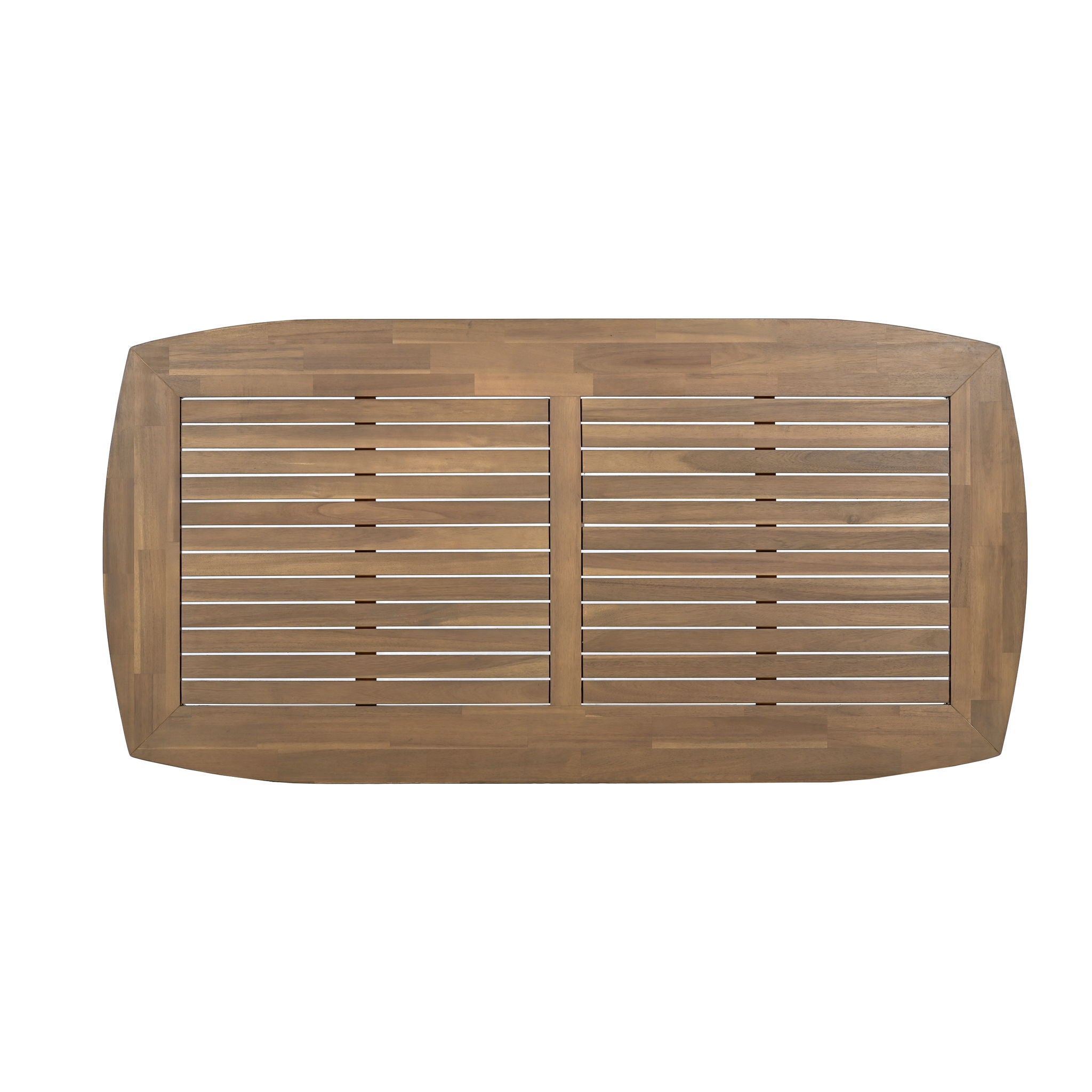 Acacia Wood Dining Table 8 Person Outdoor Table, Farmhouse Furniture For Patio, Garden, Backyard - Light Brown