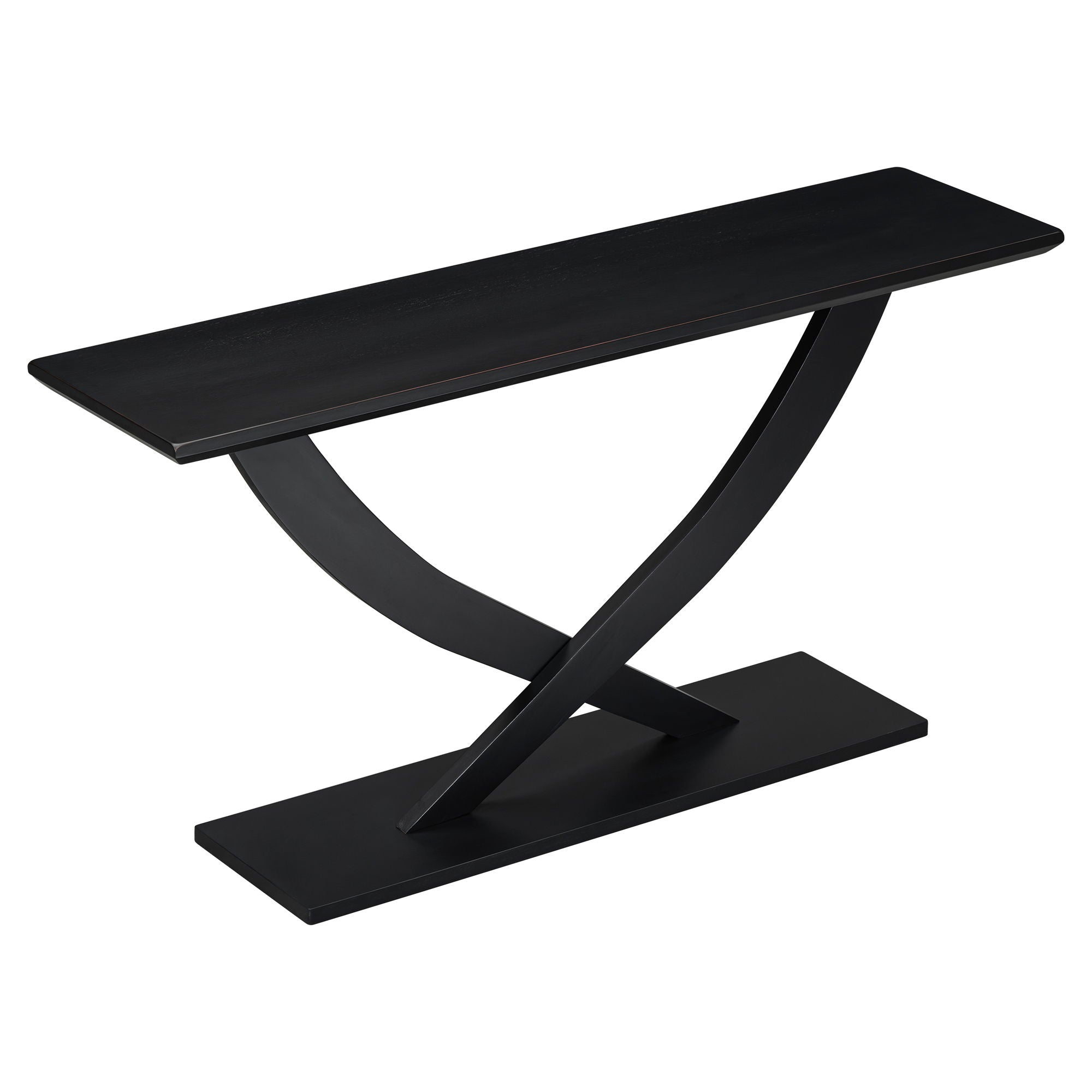 Console Table With Cross Leg Base And Reinforced Support Plate