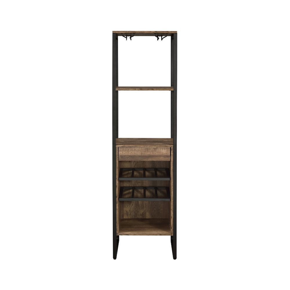 Narik - Wine Rack - Weathered Oak