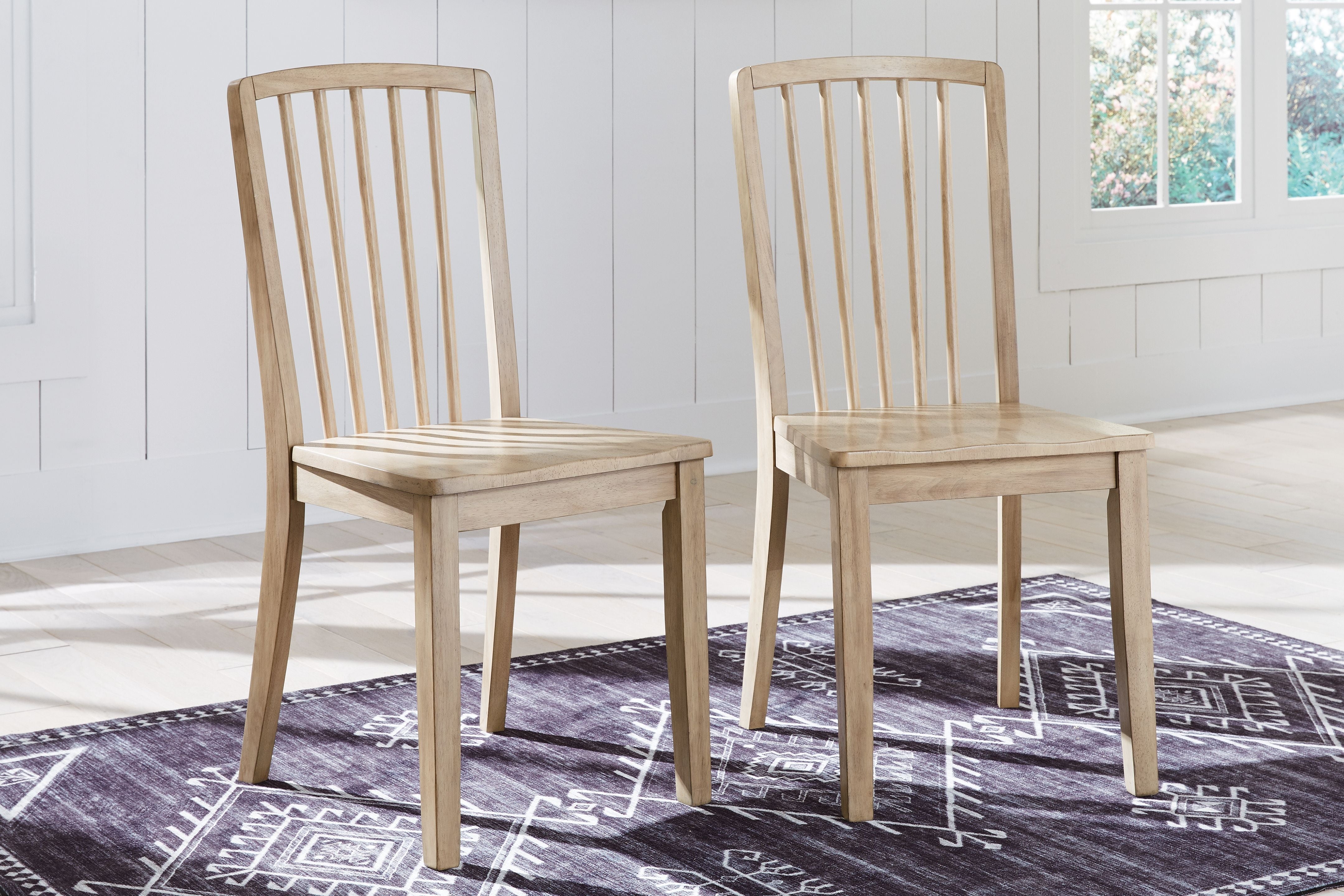 Signature Design by Ashley® Gleanville - Light Brown - Dining Room Side Chair (Set of 2) | Meri Furniture