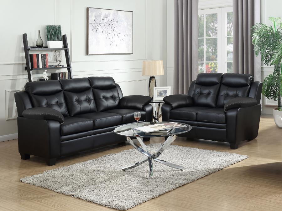 Coaster Fine Furniture Finley - Upholstered Padded Arm Tufted Sofa Set | Meri Furniture