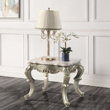 ACME Miliani - End Table With Marble Top - Natural Antique Bronze | Meri Furniture