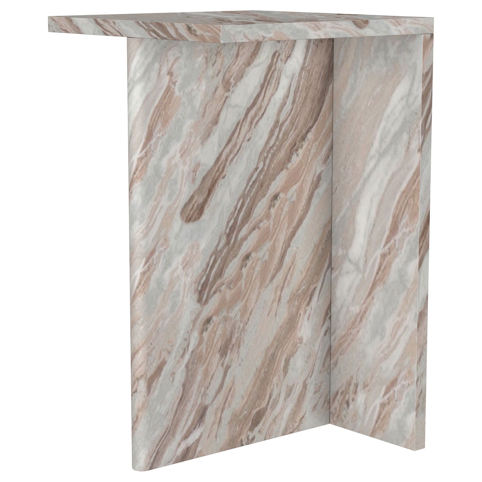 Coaster Fine Furniture Bowdoin - Genuine Marble Accent Side Table - Gray | Meri Furniture