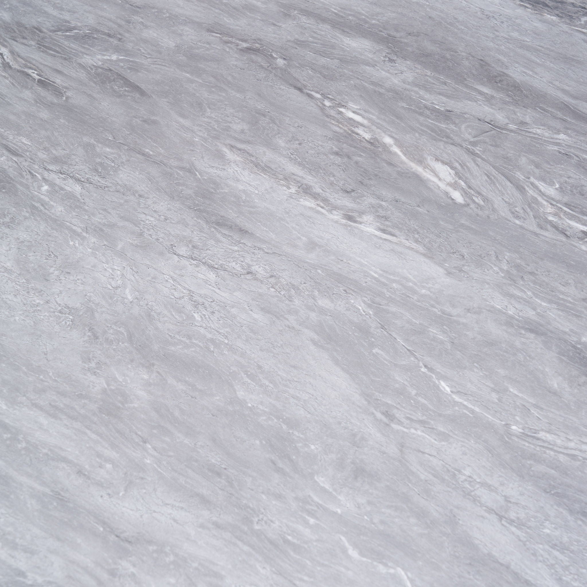 Modern Sintered Stone Dining Table Glossy Rock Surface Family Dining Table For 8 People With Sturdy Metal Legs Contemporary Kitchen Restaurant Furniture - Black / Gray