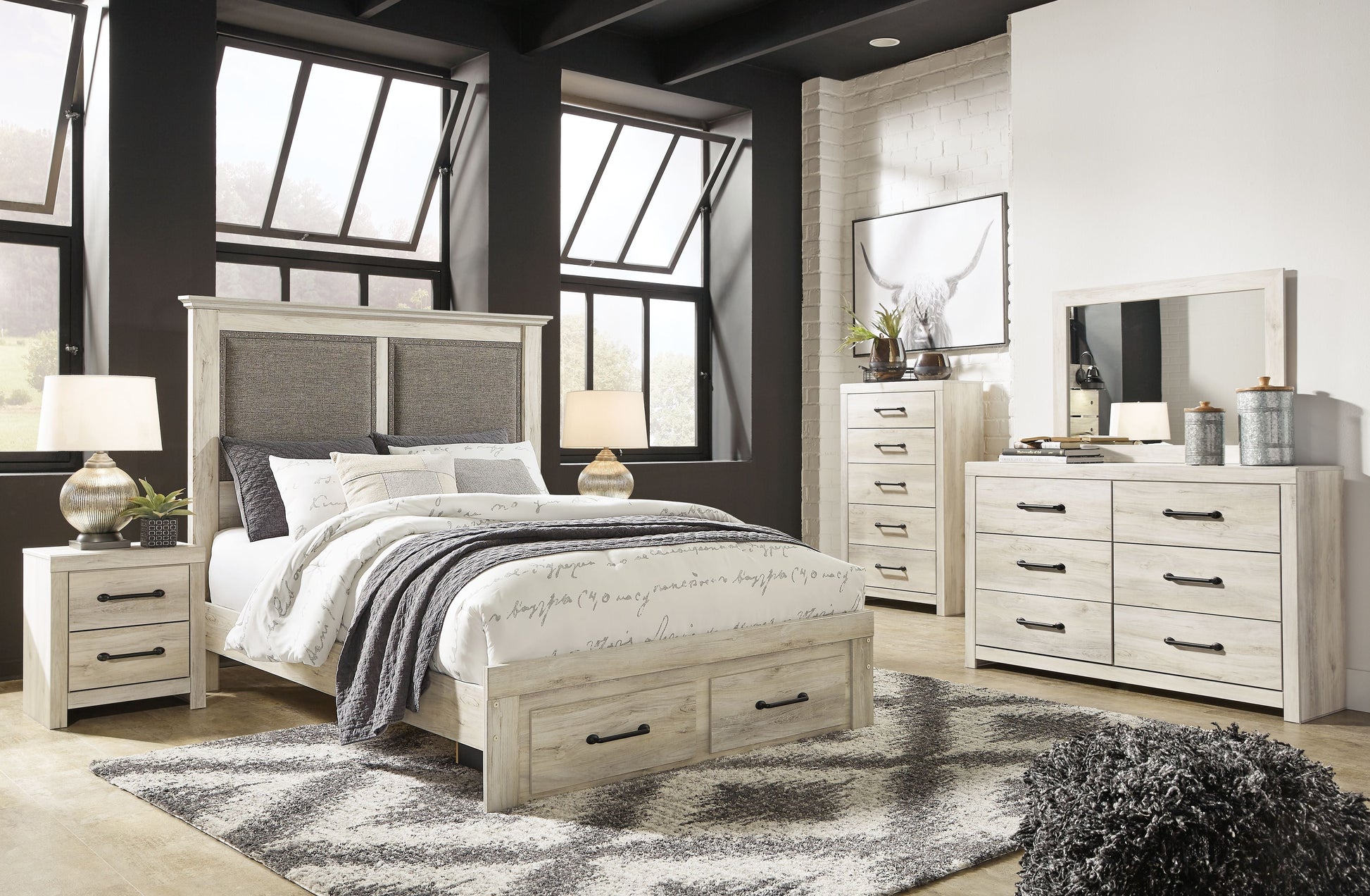 Ashley Furniture Cambeck - Upholstered Panel Bedroom Set | Meri Furniture