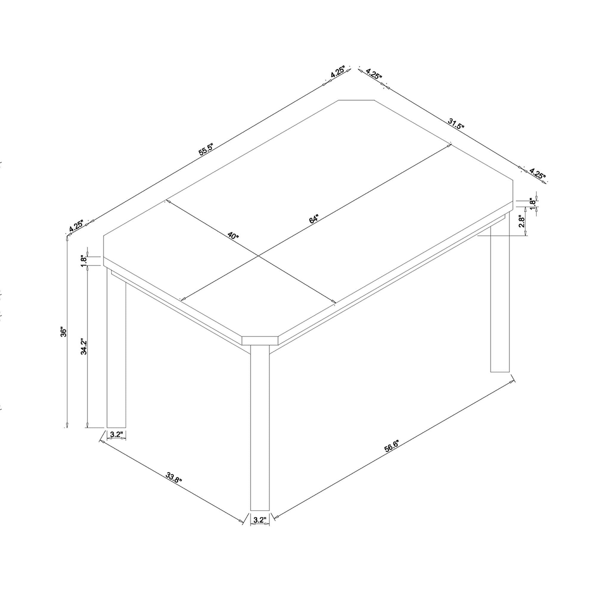 Magaly - Bar Table And Stool 5 Piece Set With Marbled Top Detail - Dark Gray