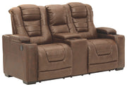 Ashley Furniture Owner's - Thyme - Pwr Rec Loveseat/Con/Adj Hdrst | Meri Furniture