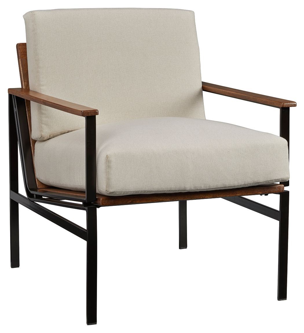 Ashley Furniture Tilden - Ivory / Brown - Accent Chair | Meri Furniture
