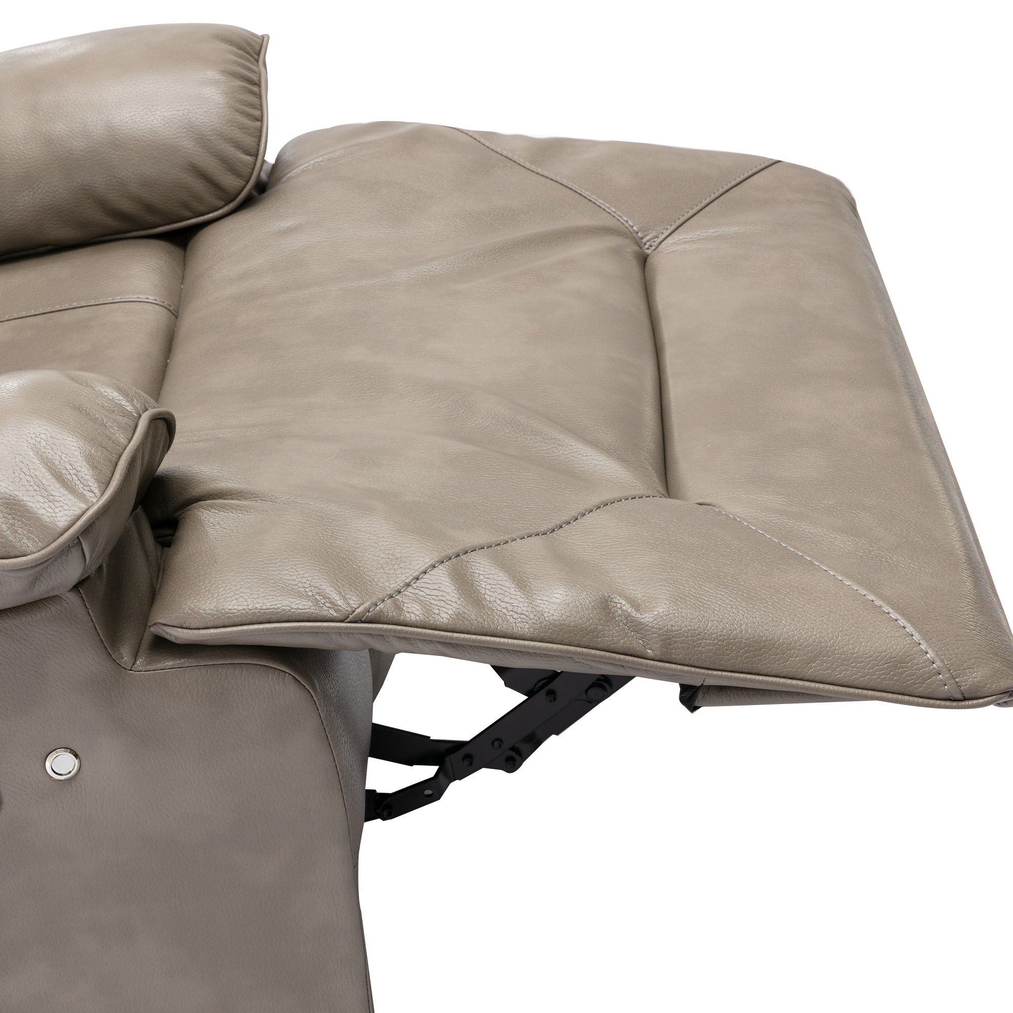 360° Swivel And Rocking Home Theater Recliner Manual Recliner Chair With A LED Light Strip For Living Room