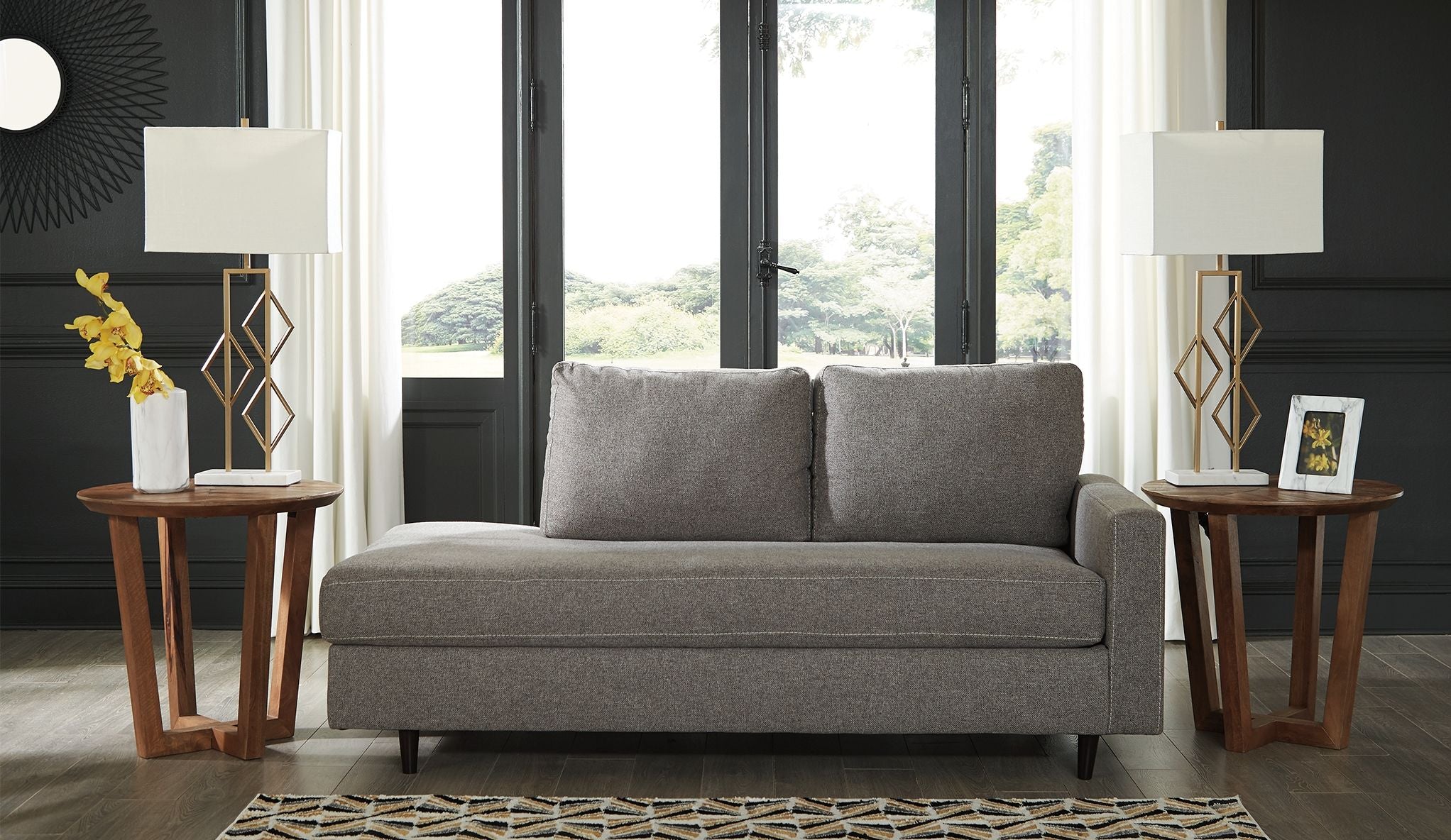 Ashley Furniture Lyman - Graphite - Raf Corner Chaise | Meri Furniture